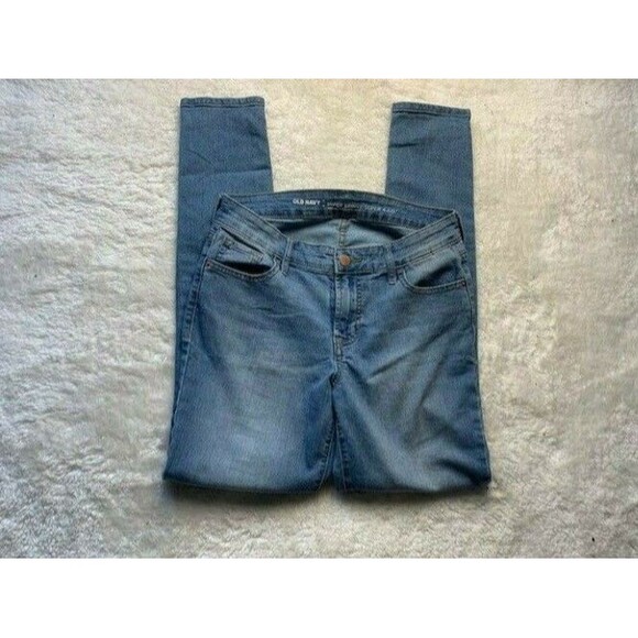 Old Navy Womens Jeans Size 4R Mid Rise Medium Wash Super Skinny Stretch - Picture 2 of 4